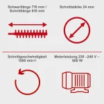 Električni trimer za živu ogradu Scheppach EHT610 - Slika 4