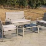 Baštenski set ratan bež